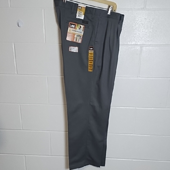 Lee Men's Charcoal Dress Pants - Picture 1 of 9
